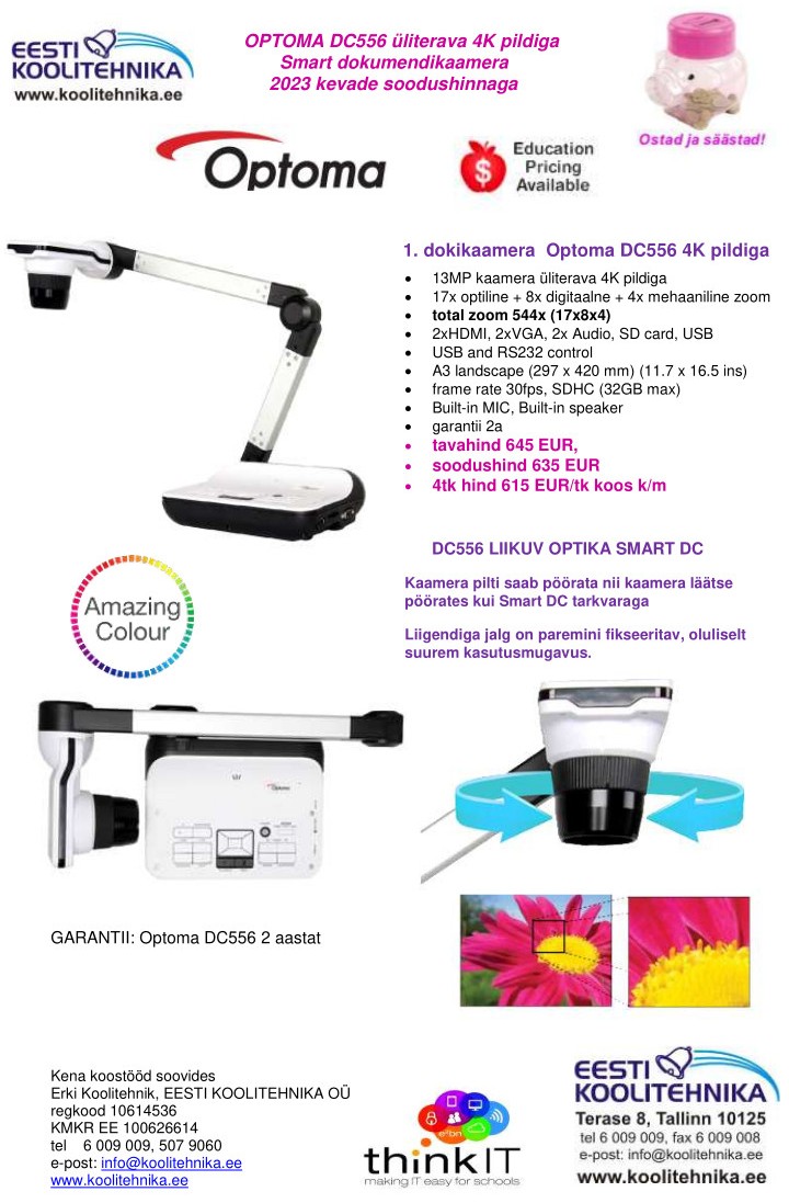 Optoma DC556 üliterava 4K pildiga kevade soodushinnaga